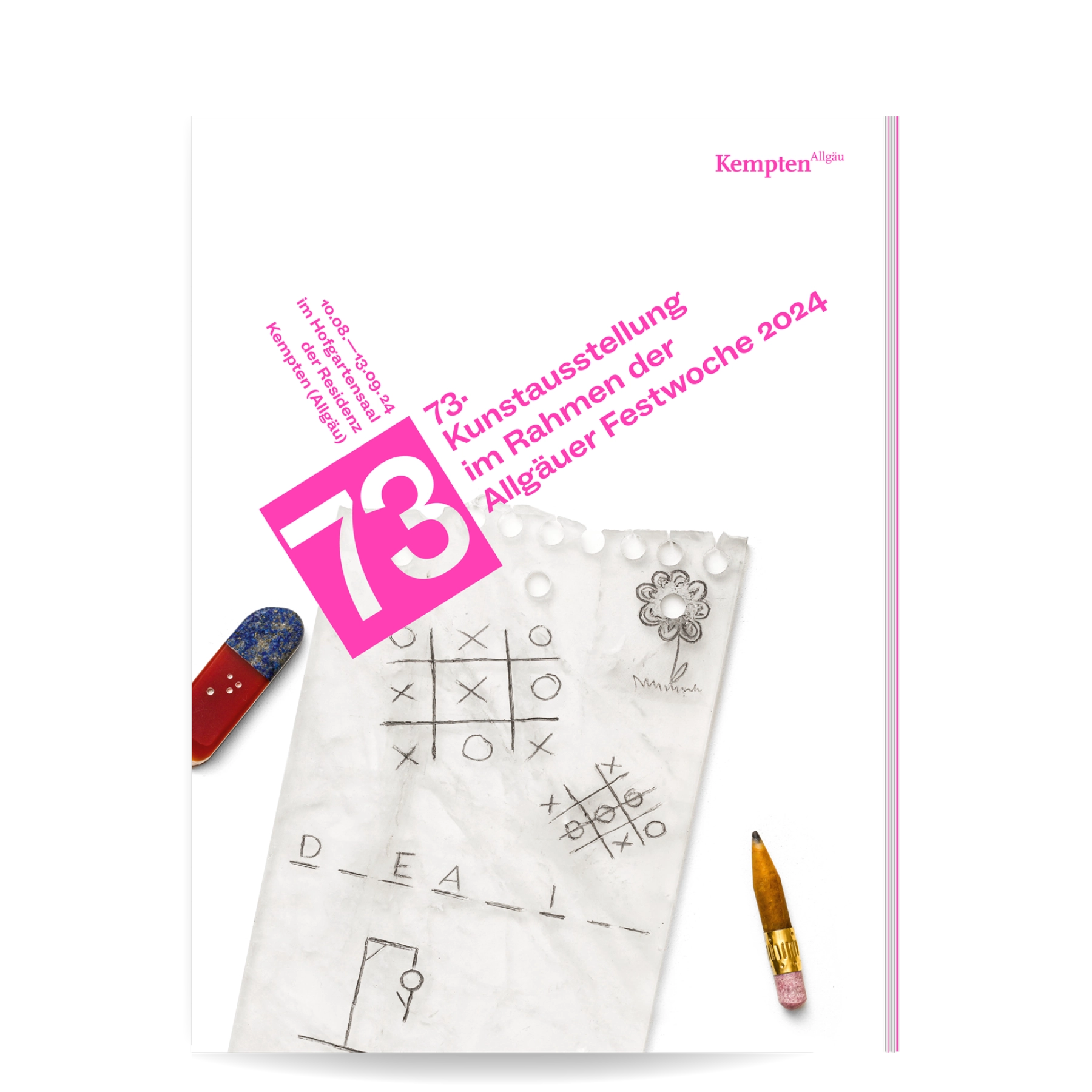 Editorial Design Kunstausstellung Allgäuer Festwoche Stadt Kempten